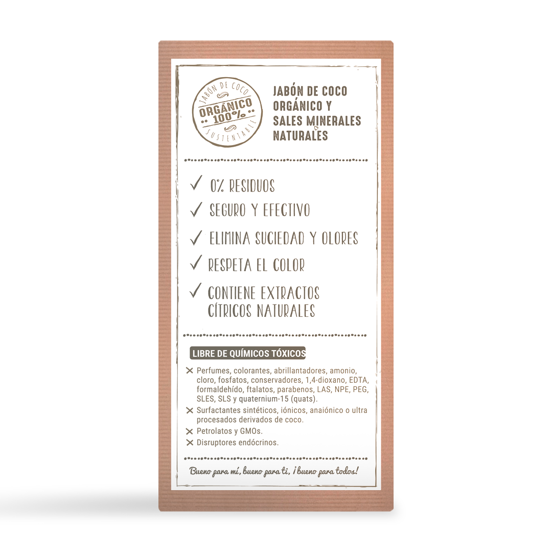 Jabón para Ropa 1.5kg (Rinde 75 cargas)