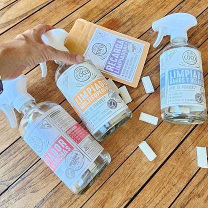 Kit LIMPIADORES - Botella de VIDRIO