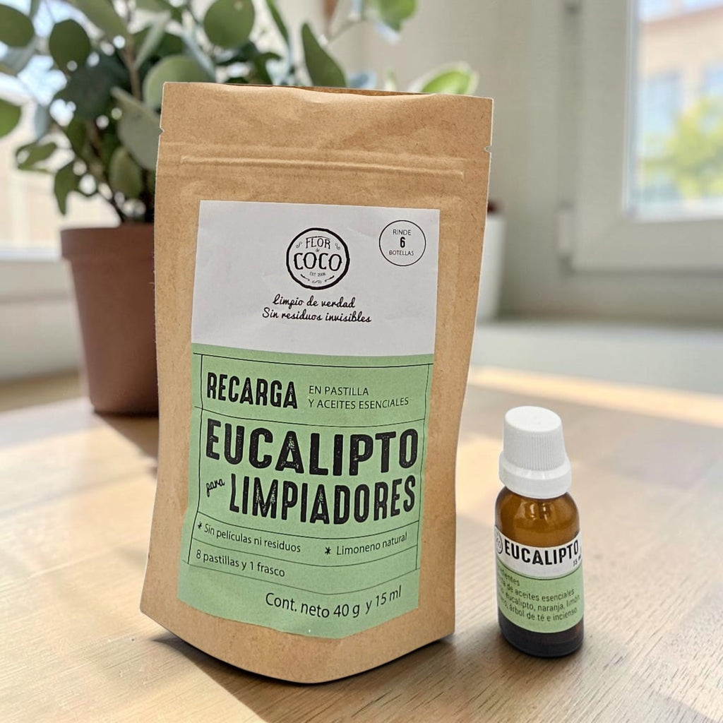 Recarga Eucalipto para Limpiadores — 8 pastillas + aceite esencial