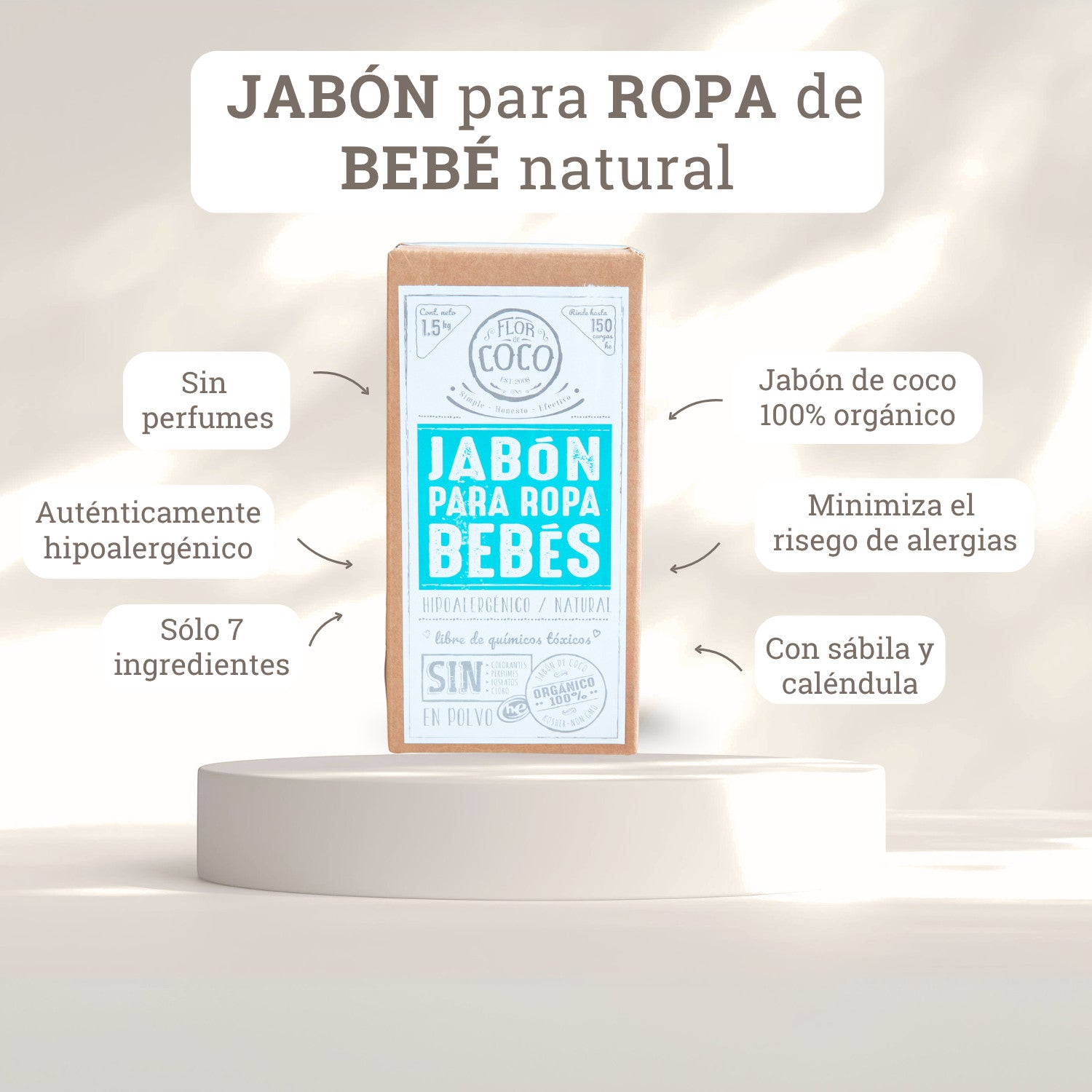 Jabón para Ropa de Bebé Natural 1.5kg