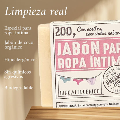 Jabón para Ropa Interior Orgánico — Sin Irritantes ni Tóxicos