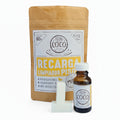 Flor de Coco citrus floor cleaner refill with soap bars and essential oil. Biodegradable, natural ingredients.