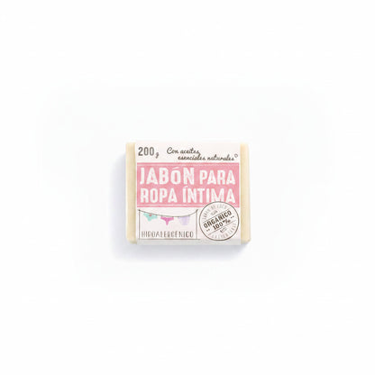 Flor de Coco organic soap bar for intimate apparel, hypoallergenic, made with coconut oil and essential oils.