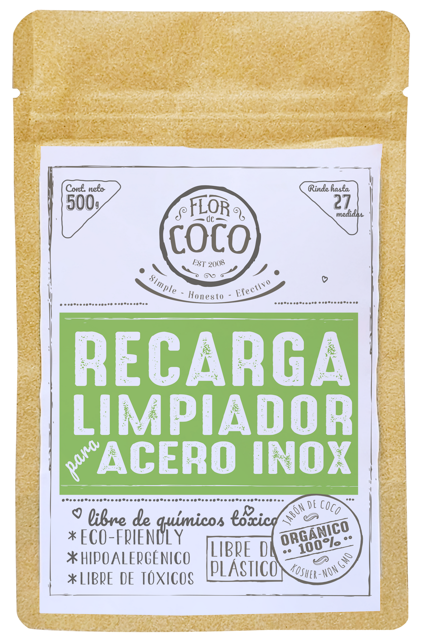 RECARCA para Limpiador de Acero INOX Natural